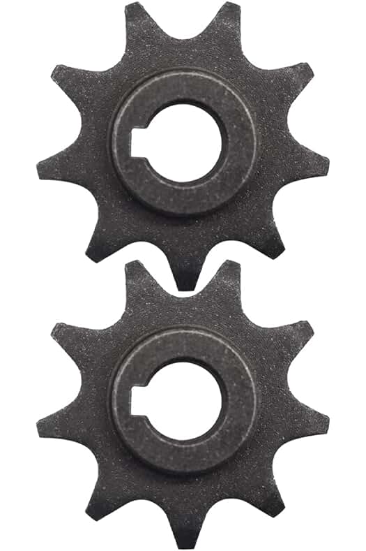 2Pcs Piñón de Bicicleta Eléctrica de 9 Dientes para Motor y Cadena de Transmisión