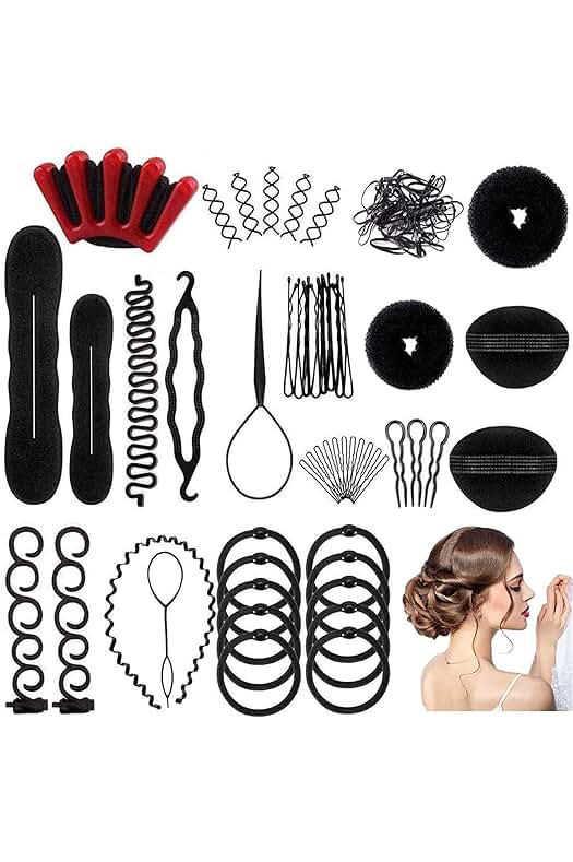 Accesorios de Peinado para Trenzado y Diseño de Peinados con Espuma para Niñas y Mujeres