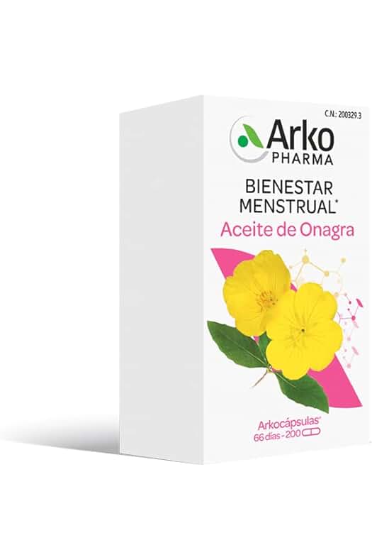 Aceite de Onagra Arkocápsulas: Alivio Natural para Mujeres en la Menopausia, Piel Saludable, 200 Cápsulas