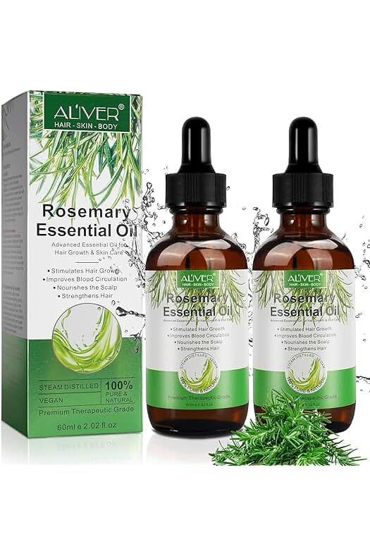 Aceite de Romero Puro - Potente y Versátil Producto Natural para Cabello, Piel y Masajes