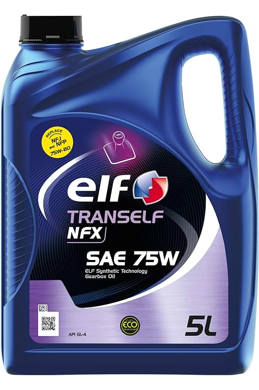 Aceite de transmisión Elf Tranself NFX SAE 75 W: Fluido de engranajes de alto rendimiento.