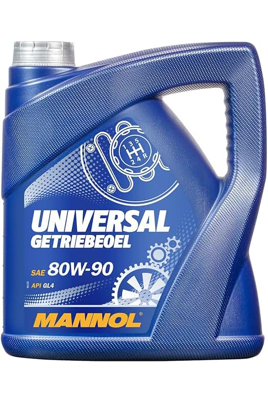 Aceite de transmisión universal MANNOL 80W-90 API GL-4 de 4 litros.