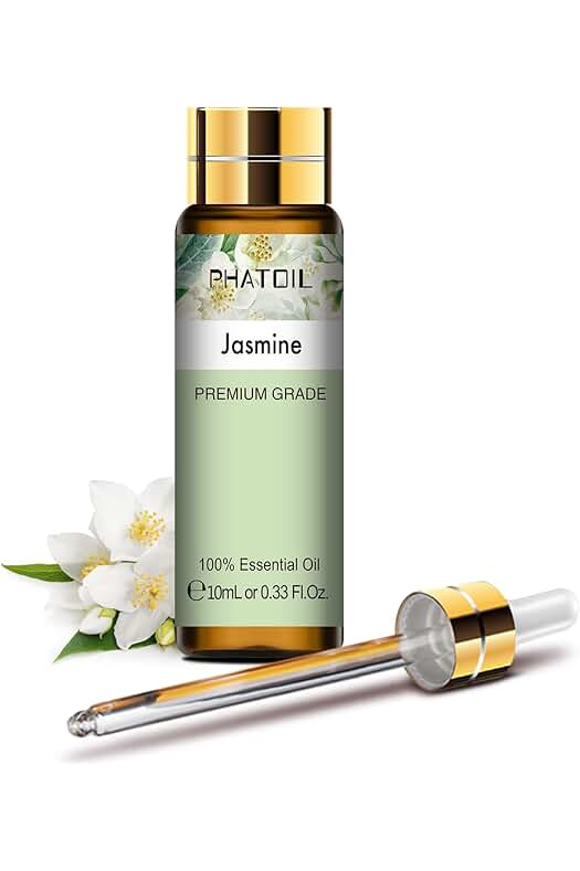 Aceite esencial de jazmín puro y natural para aromaterapia y cuidado personal.