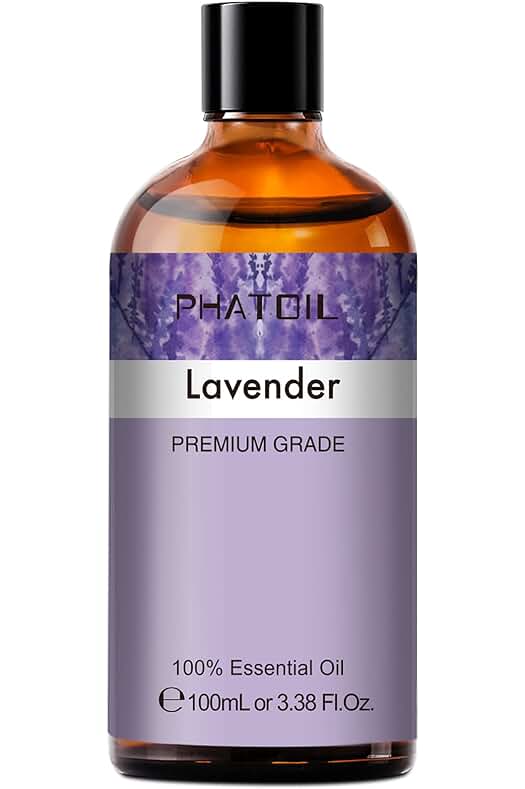 Aceite Esencial de Lavanda 100 ml, PHATOIL - Aceite Esencial Lavanda 100% Natural para Aromaterapia y Masajes.