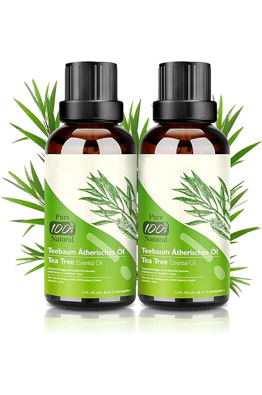 Aceite Esencial de Árbol de Té Orgánico para Tratamiento del Acné y Problemas de Piel.