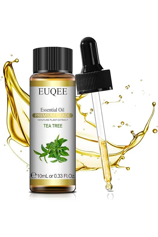 Aceite esencial de Árbol de té puro de grado terapéutico para aromaterapia y relajación.