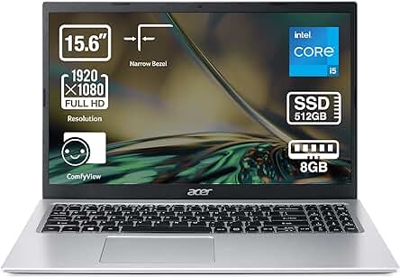 Acer Aspire 3 - Portátil de 15.6 Full HD con Intel Core i5 y 512GB SSD