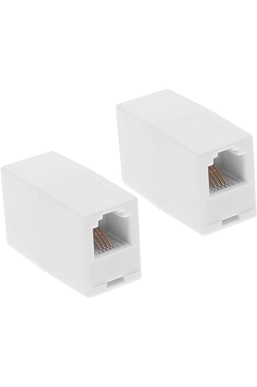 Adaptador BT para conectar cables de teléfono RJ11 - Conectores RJ11 y adaptador en línea BT.