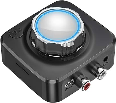Adaptador de Audio Inalámbrico Bluetooth 5.0 para Teléfonos, PC y Altavoces - Cenawin
