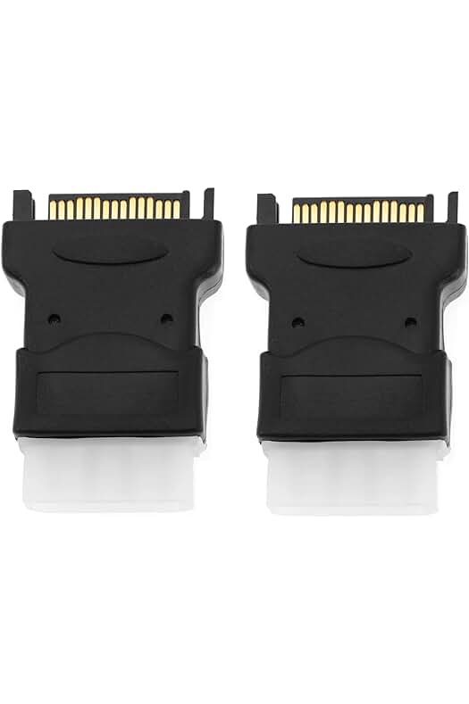 Adaptador de corriente Molex a SATA para HHD/SSD/DVD RW/disco duro - ¡Convierte fácilmente!