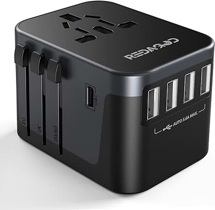 Adaptador de Viaje Universal con Cargador USB - Solución Práctica para tus Dispositivos Electrónicos