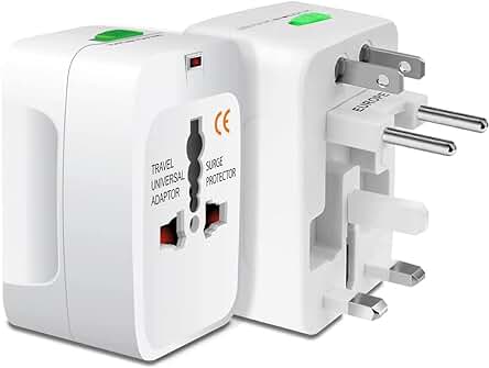 Adaptador de Viaje Universal con Puerto USB para Más de 150 Países