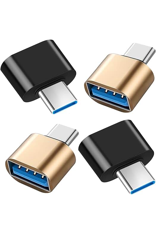 Adaptador USB C a USB A 3.0 (4 Pack) para MacBook, Samsung Galaxy y dispositivos tipo-C.