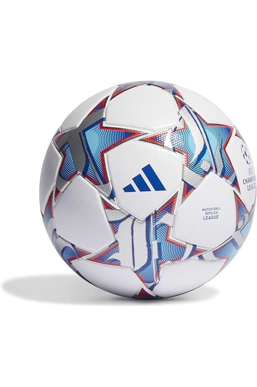 Adidas UCL Ball: Unisex Adult, White/Silver/Bright Cyan/Shock Purple/Solar Orange/Iron Met., IA0954, Size 5.