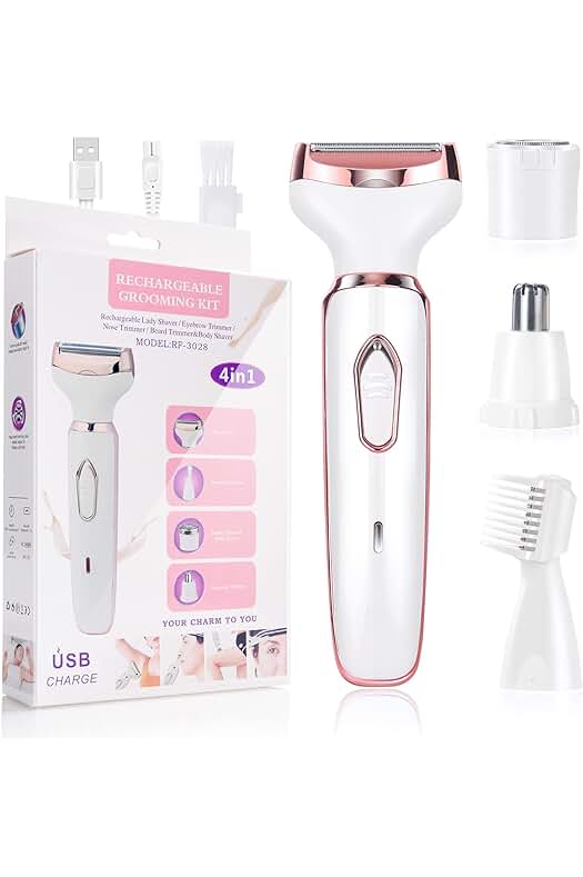 Afeitadora Eléctrica Mujer: Disfruta de una depilación sin dolor con nuestra recortadora 4 en 1.