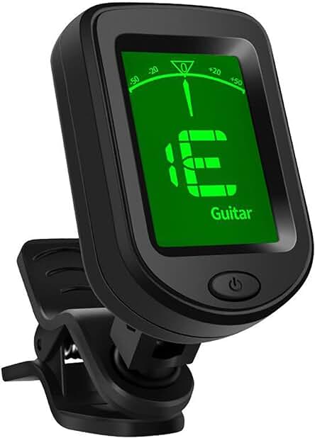 Afinador de guitarra digital con clip para diversos instrumentos de cuerda