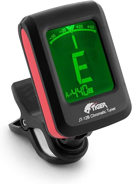 Afinador digital para guitarras Tiger JT-12B - Mejora la precisión de tus afinaciones