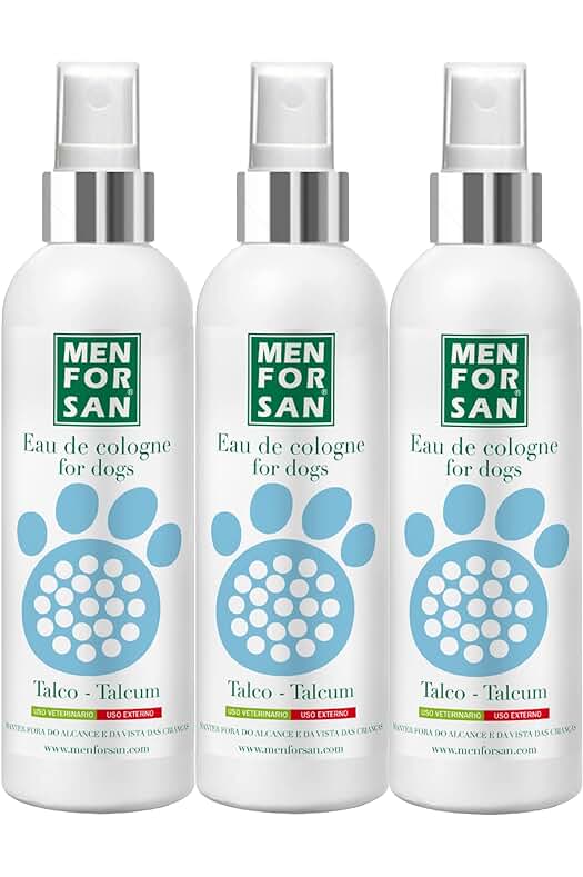 Agua de Colonia para perros MENFORSAN - Pack de 3 botellas de 125ml.