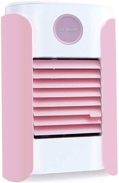 Aire acondicionado portátil con Bluetooth, carga USB y función de enfriamiento por evaporación.