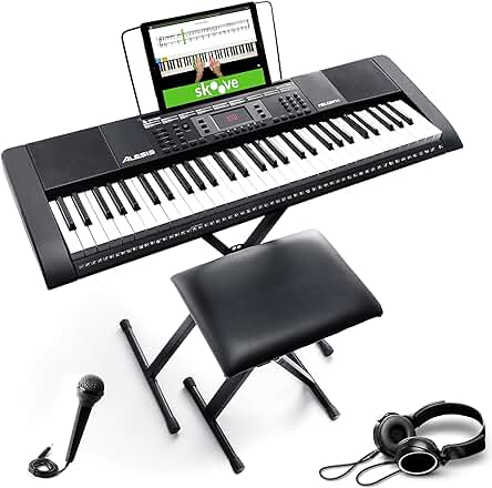 Alesis Melody 61 - Todo en uno para principiantes: teclado piano eléctrico con accesorios y lecciones