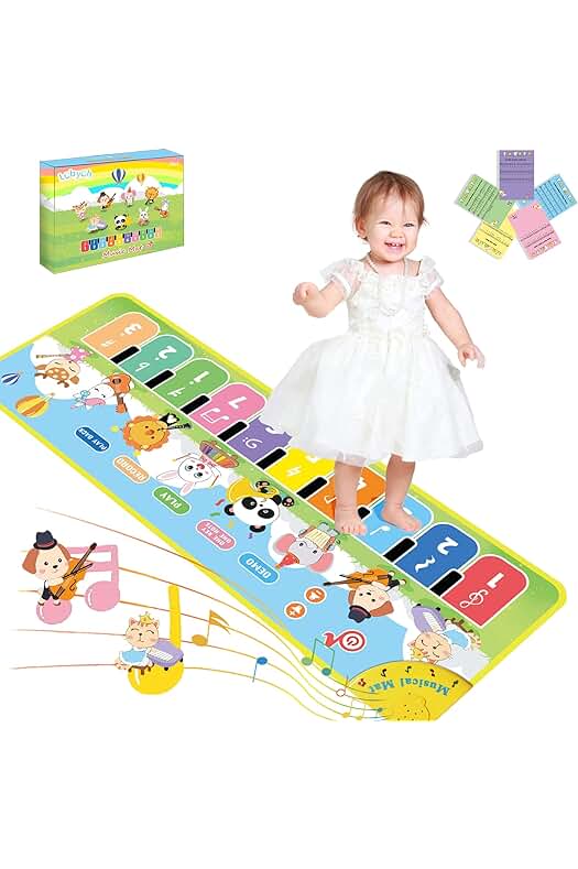 Alfombra Musical Interactiva para Niños: 4 Modos, 8 Instrumentos Musicales, Diversión Garantizada