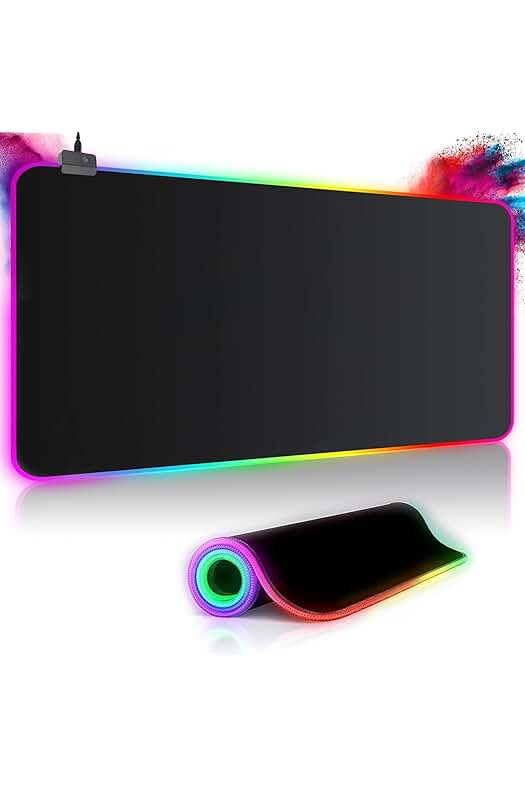 Alfombrilla de Ratón RGB: Tapete de Juego Extra Grande con Iluminación LED y Efectos de Gamers.