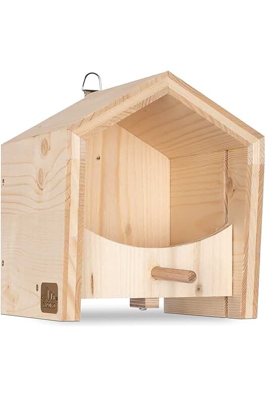 Alimentador de aves de madera maciza: El sistema perfecto para atraer aves a tu jardín.