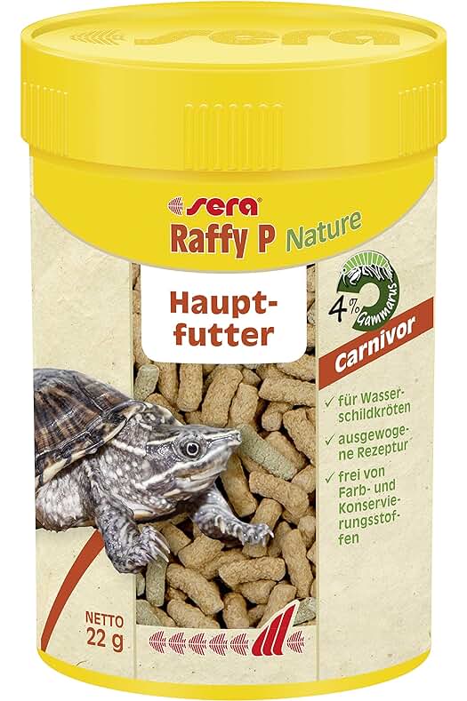 Alimento para Tortugas Acuáticas SERA Raffy P - Nutrición de calidad para tus tortugas acuáticas.