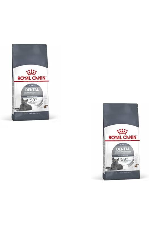 Alimento seco para gatos adultos | Cuidado dental | 2 paquetes de 400 g