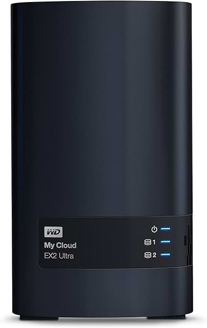 Almacenamiento en red Western Digital 8TB My Cloud EX2 Ultra - Disco duro mecánico negro