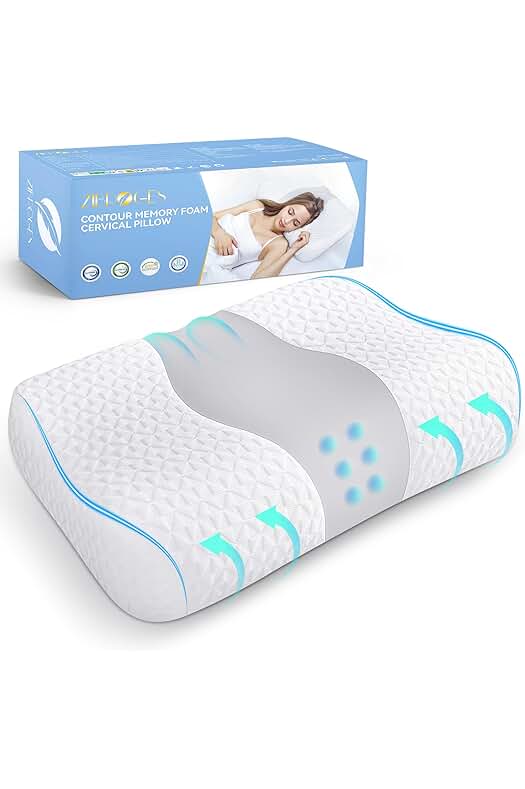 Almohada Cervical de Espuma Viscoelástica y Soporte Ergonómico para Dormir de Lado