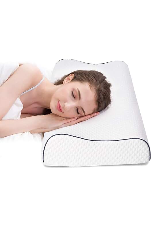 Almohada Cervical de Memory Foam para Dormir Profundamente - Funda Lavable - 60 x 35 cm