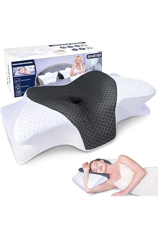 Almohada Cervical Ergonómica: Alivio del Dolor y Soporte Óptimo para Dormir de Lado.