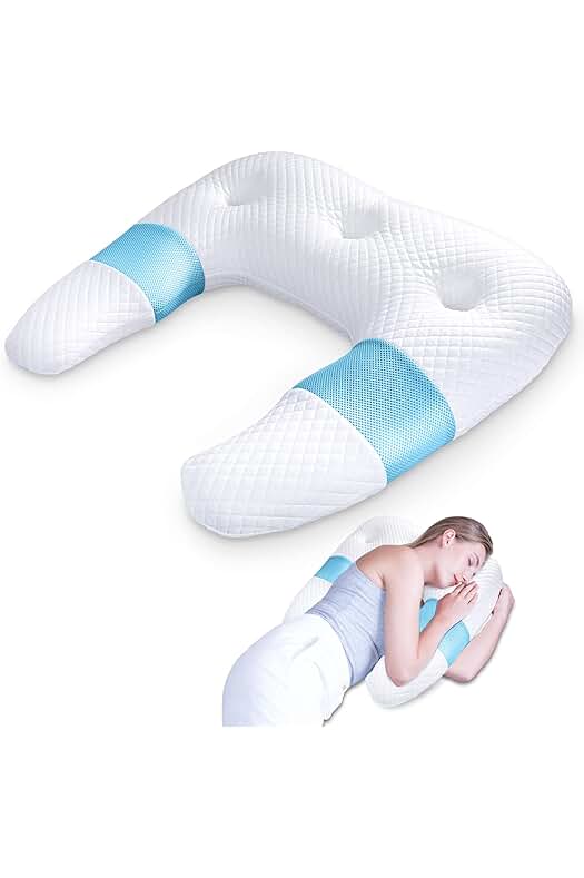 Almohada Cervical Ergonómica de Espuma con Memoria para Aliviar el Dolor y Mejorar el Sueño