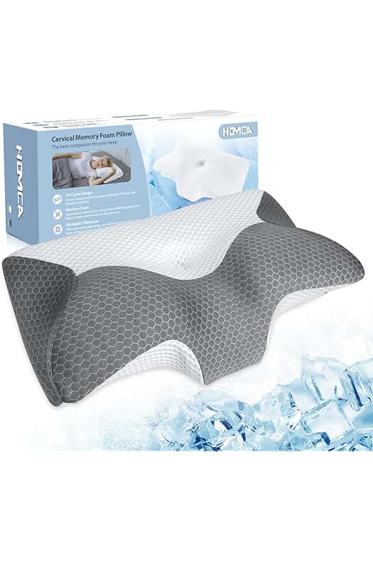 Almohada Cervical Ergonómica HOMCA para Dormir con Memoria y Funda Transpirable.
