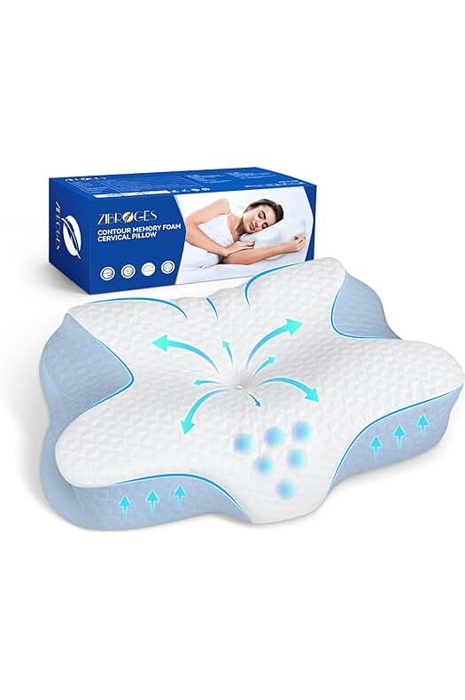 Almohada Cervical Zibroges: Soporte Ergonómico y Confort con Espuma de Memoria