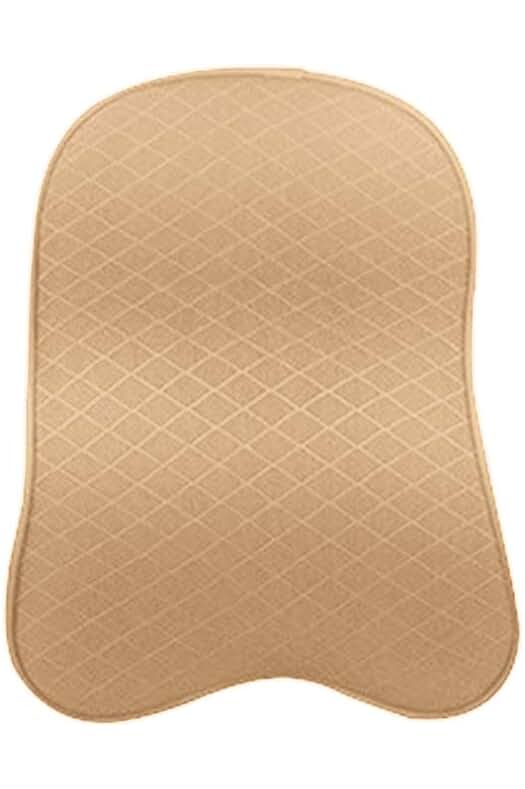 Almohada de coche ergonómica para descanso del cuello y apoyo de cabeza en beige S.