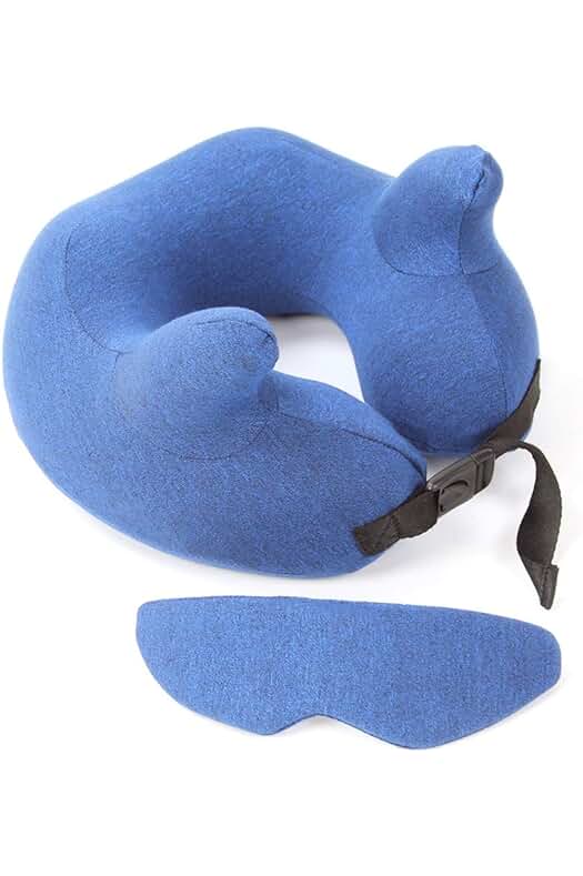 Almohada de espuma de memoria en forma de U para el cuello, exprimible y lavable.