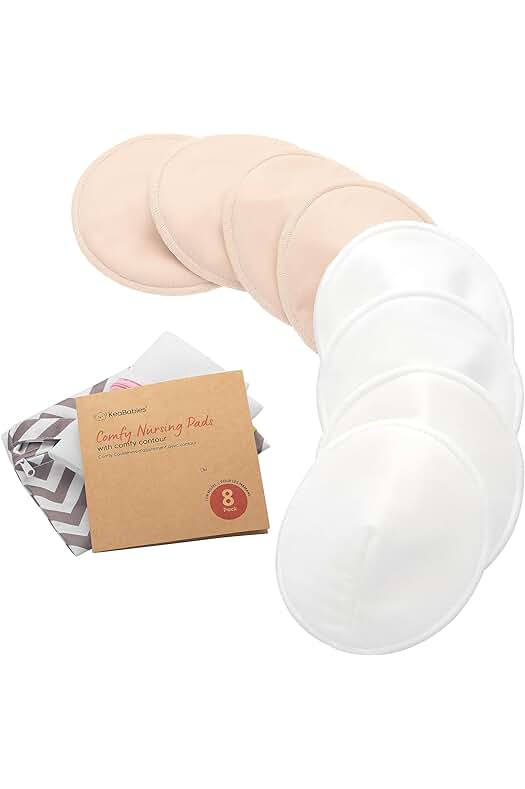 Almohadillas de lactancia ecológicas - 8 almohadillas lavables + bolsa de lavado