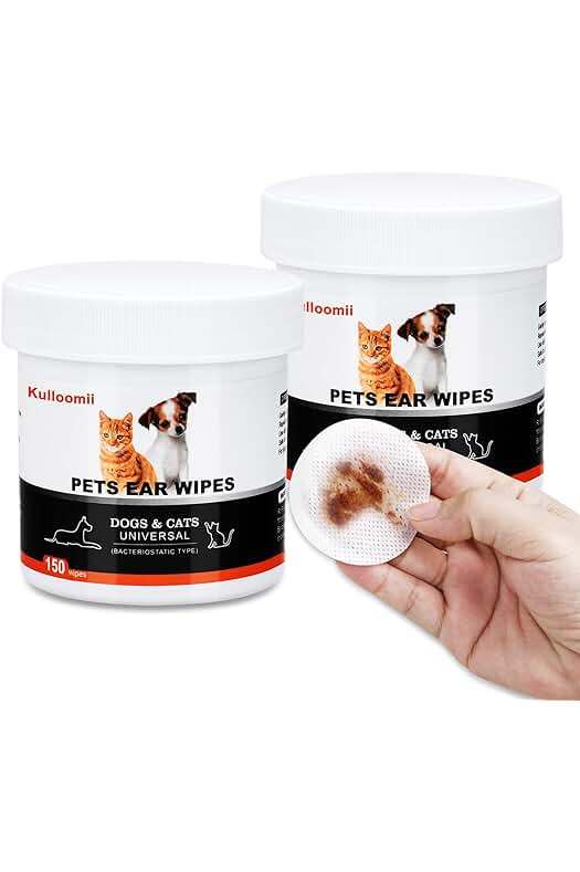 Almohadillas para el cuidado de los oídos de perros - Kit de limpieza de orejas caninas.