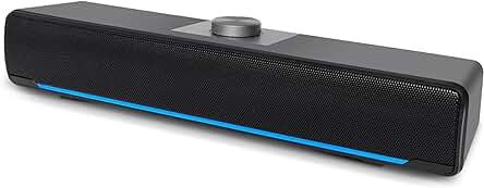 Altavoz para Ordenador con Bluetooth 5.0 y Luz LED Azul - HEANTTV