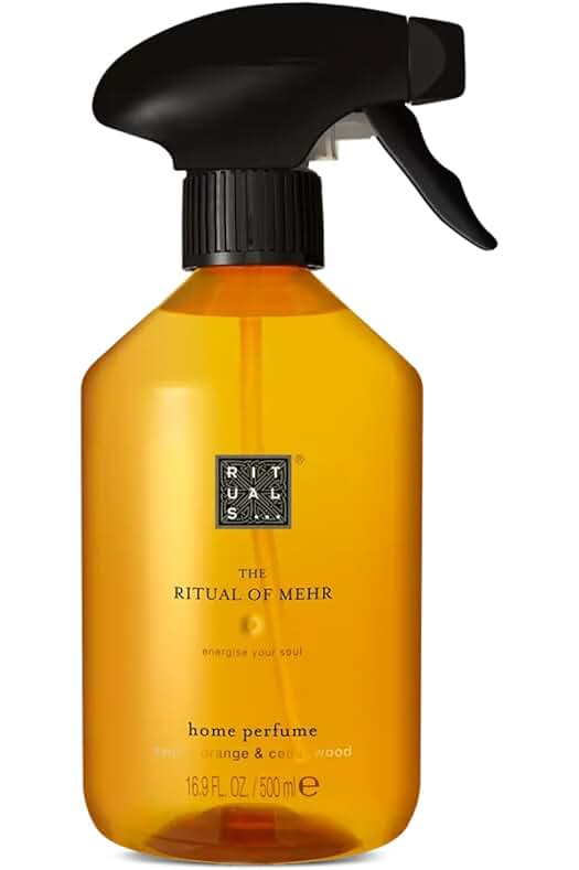Ambientador energizante The Ritual of Mehr con aroma a naranja dulce y cedro.
