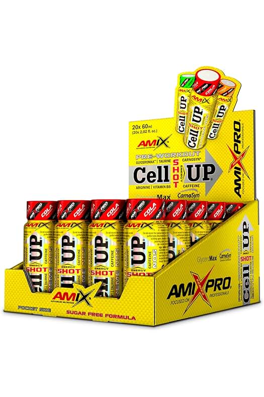 Amix - Cellup Shot - Suplemento Pre-Entrenamiento - Aumenta Fuerza y Congestión Muscular - Sabor Cola