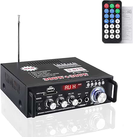 Amplificador de Audio Bluetooth de Alta Potencia de 600W para PC, TV y Altavoces