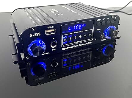 Amplificador de audio estéreo Bluetooth para altavoces del hogar - Potencia y conectividad inigualables.