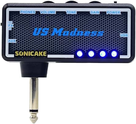 Amplificador de auriculares de guitarra portátil recargable: ¡Potencia tu sonido en cualquier lugar!