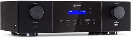 Amplificador HiFi Auna AMP-4000: Potente calidad de sonido y funciones avanzadas para un audio excepcional.