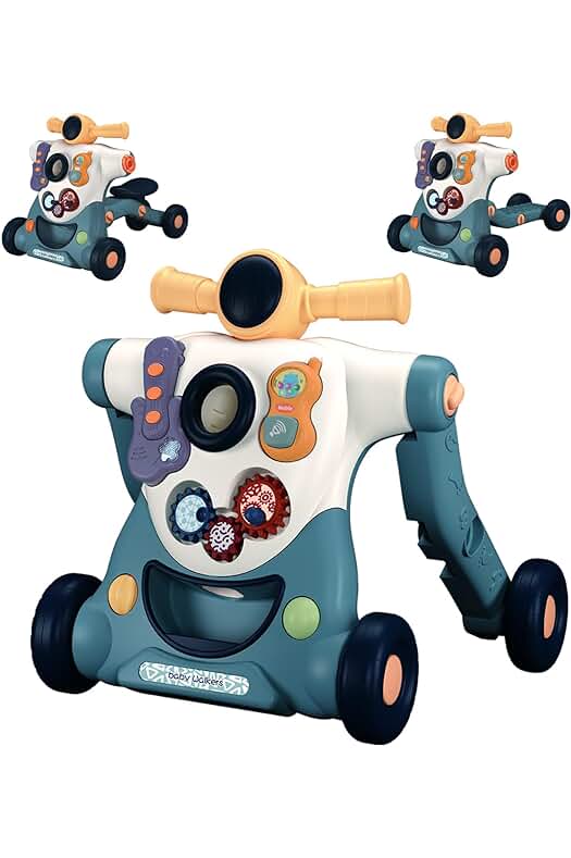 Andador multifuncional con música y actividades, regalo educativo para bebés de 3 en 1