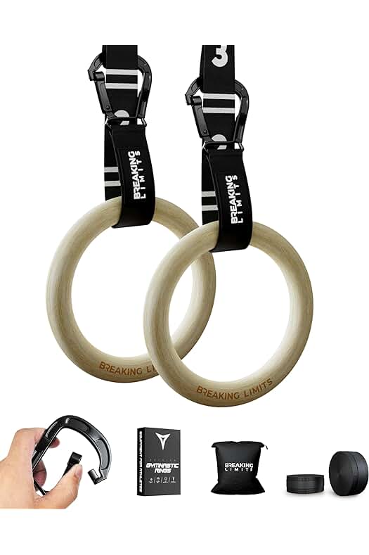 Anillos de Gimnasia de Abedul: Duraderos, Ajustables y Antideslizantes para Ejercicios Calisténicos