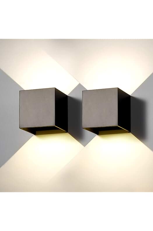 Aplique de Pared LED 6W IP65 Impermeable - Lámpara de Pared Moderna y Ajustable